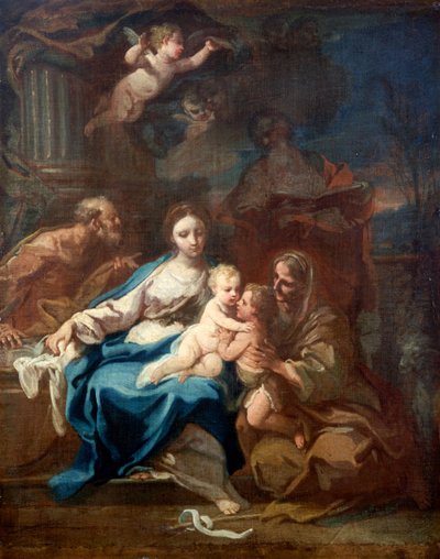 Sainte Famille avec Sainte Anne, le Baptiste et Zacharie - Sebastiano Conca